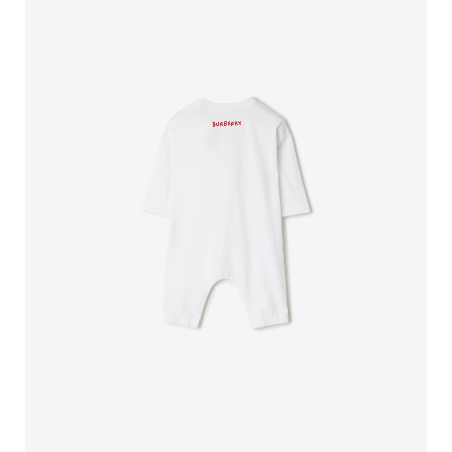 Thomas Bear Cotton Jumpsuit in White - Children | Burberry® Official