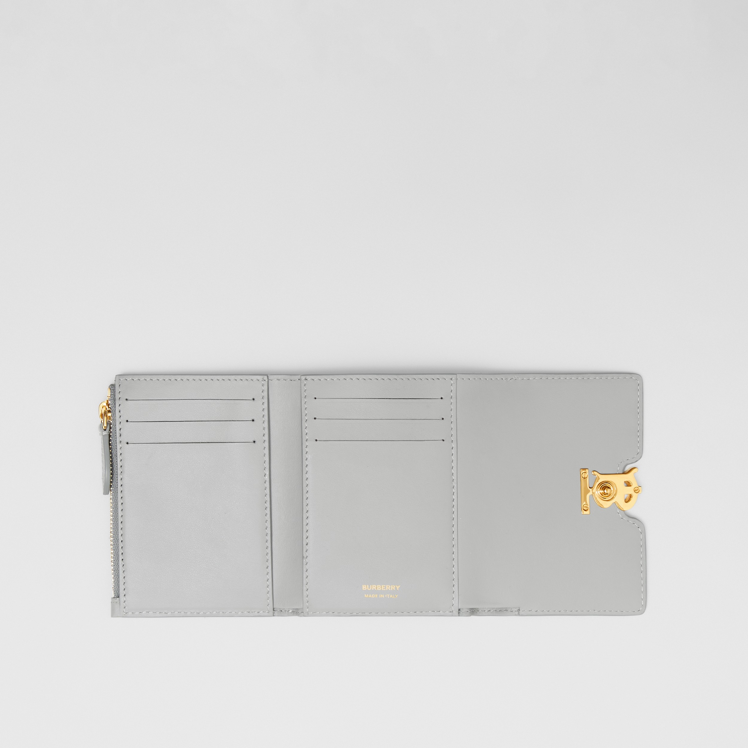 Monogram Motif Leather Folding Wallet in Heather Melange - Women | Burberry® Official - 3