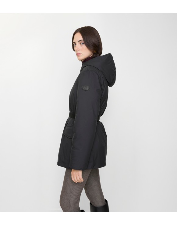 Manteau court à capuche en nylon