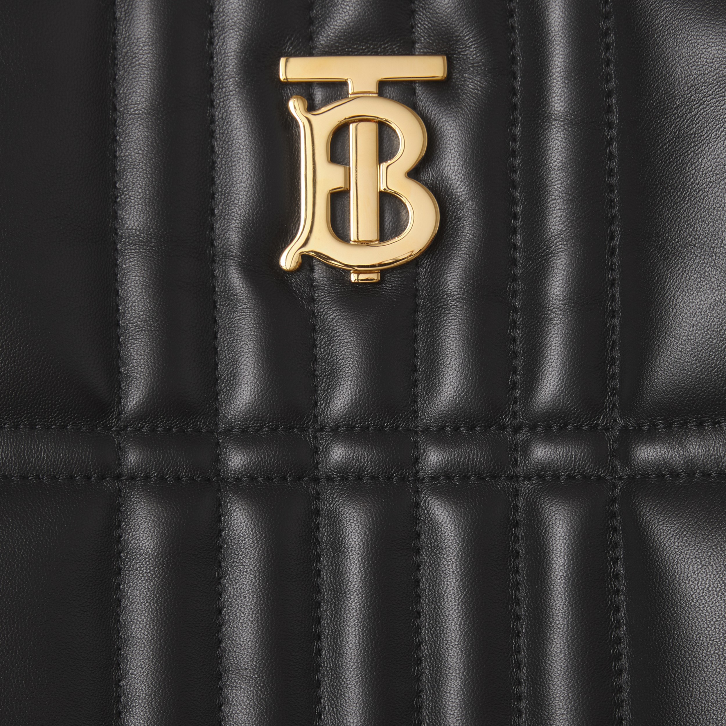 Quilted Leather Medium Lola Bucket Bag in Black - Women | Burberry® Official - 2