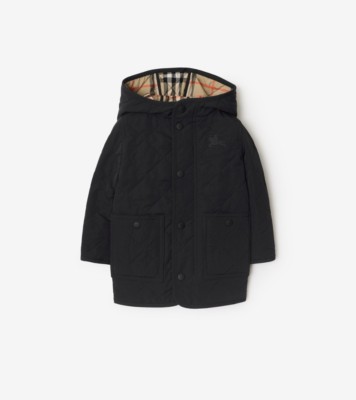 【Burberry】BLACK QUILTED NYLON JACKET Quilted Nylon Jacket in Black/snug - Men | Burberry® Official