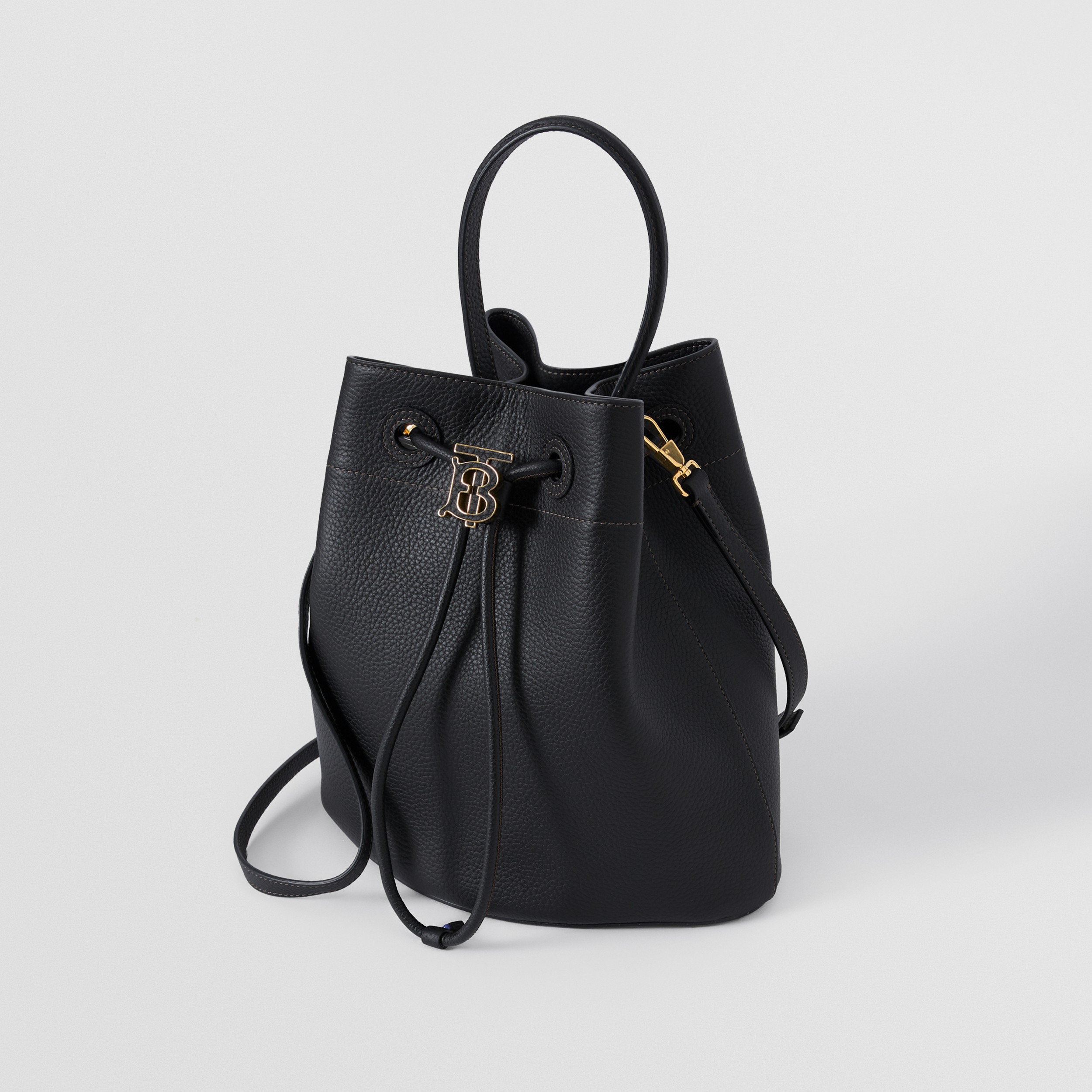 Small Grainy Leather TB Bucket Bag in Black - Women | Burberry® Official - 4