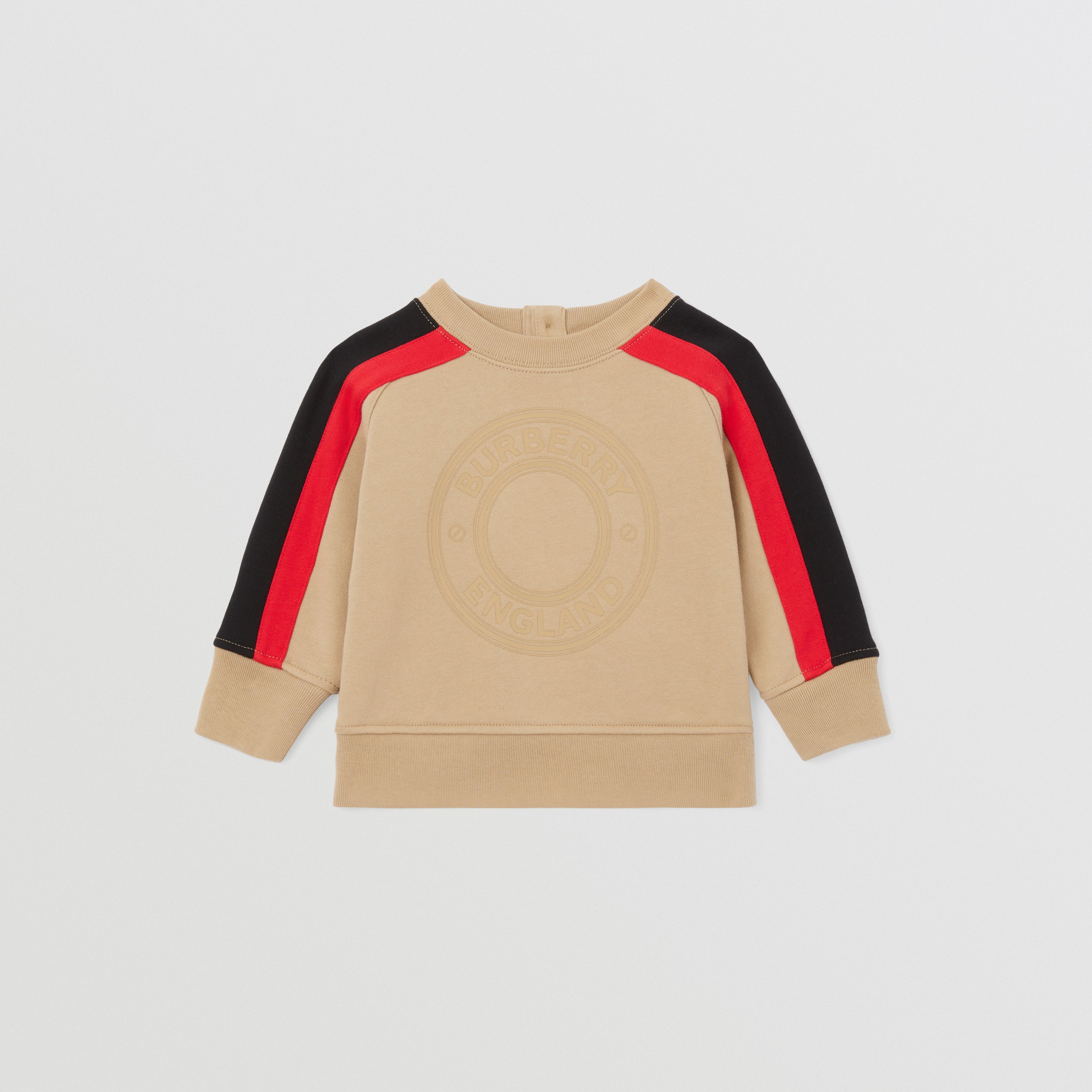 Sudadera en algodón con logotipo de estilo gráfico (Beige Vintage) - Niños | Burberry® oficial - 1