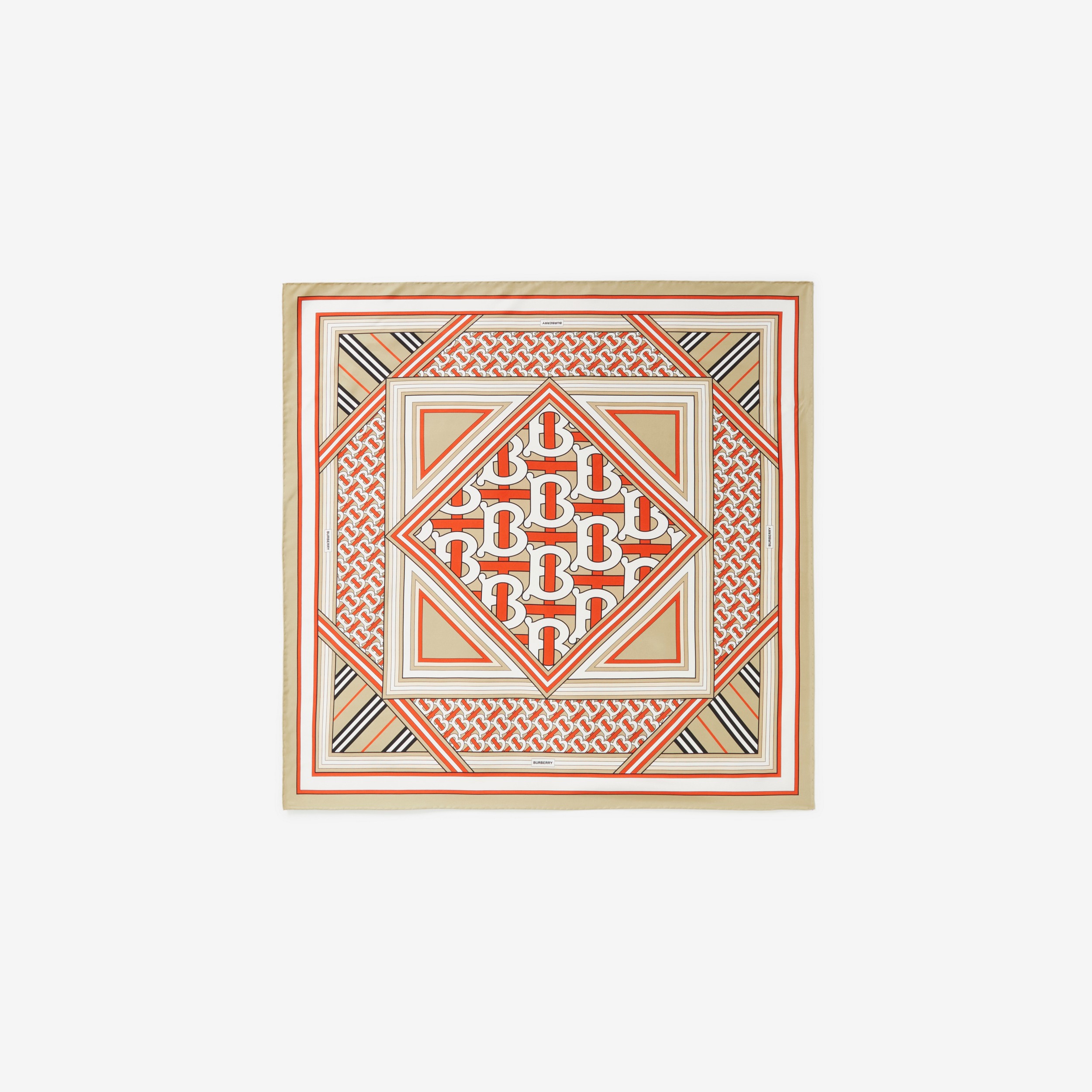 Foulard in seta con collage di stampe (Vermiglio) | Sito ufficiale Burberry® - 2