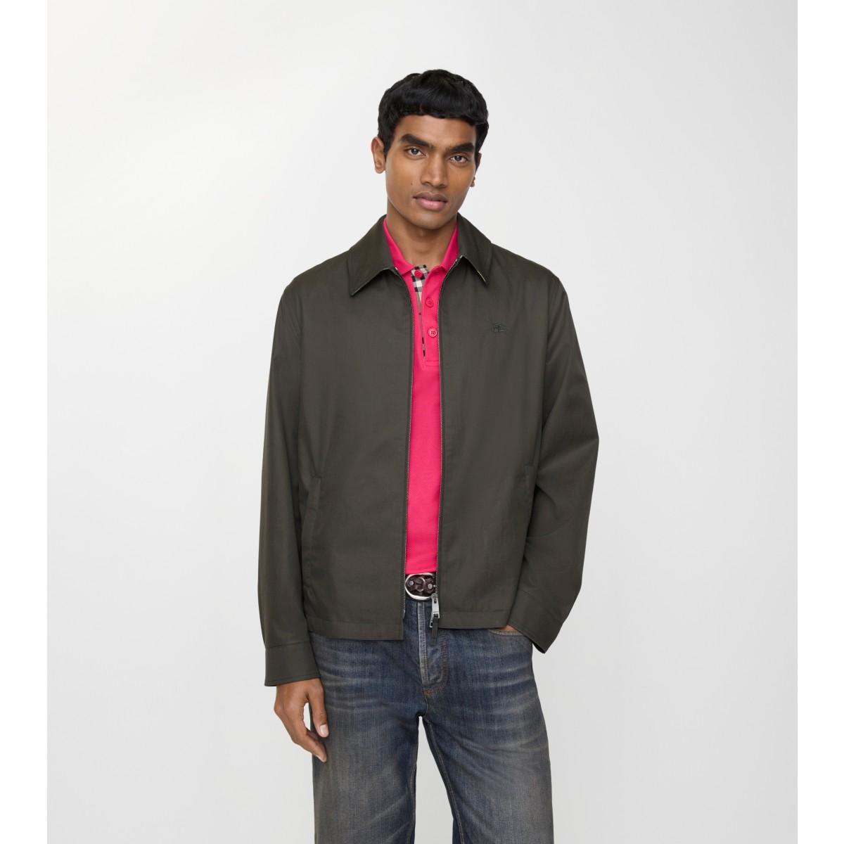  Check Tropical Gabardine Bloomsbury Harrington Jacket
