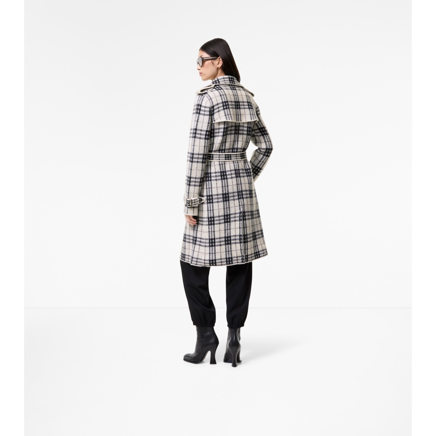 Mid-length Cashmere Wool Blend Trench Coat - thumbnail 5
