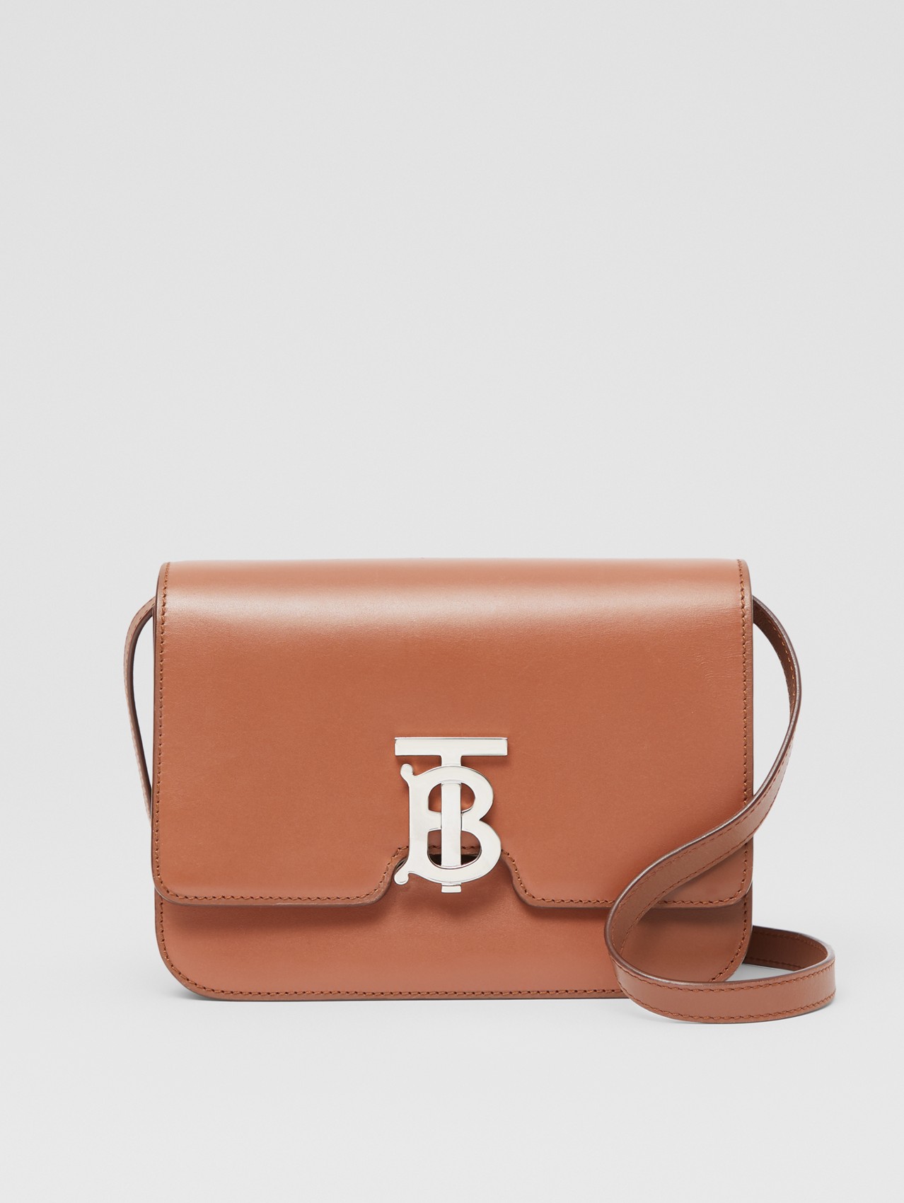 Small Leather TB Bag in Malt Brown