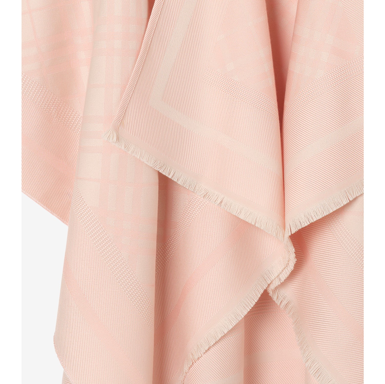 Check Wool Cashmere Cape in Compact pink | Burberry® Official