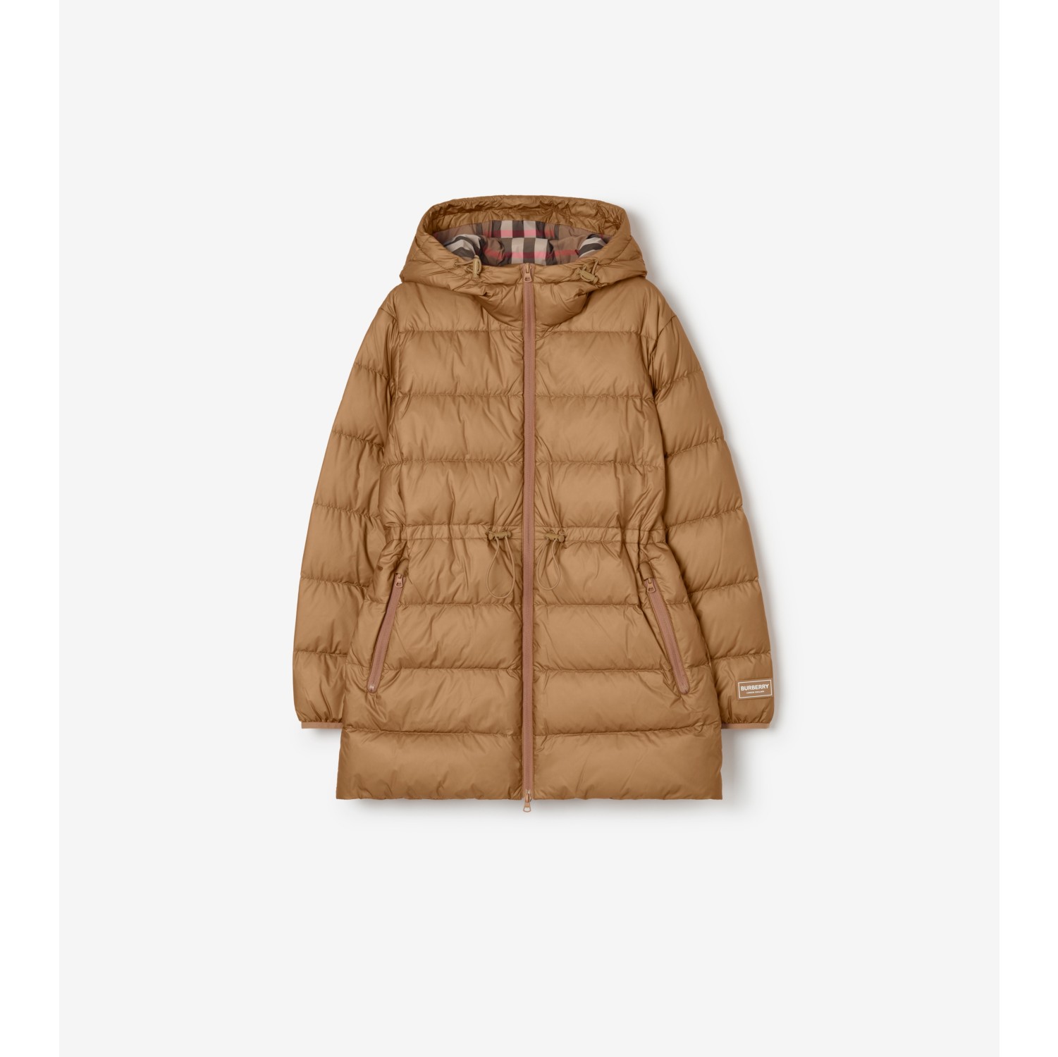 Nylon Hooded Puffer Coat