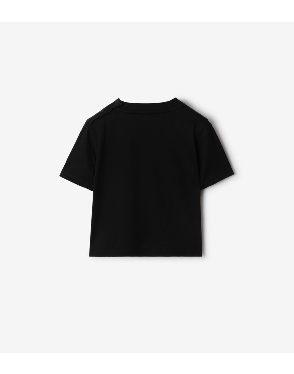 T-shirt en coton avec étiquette Check