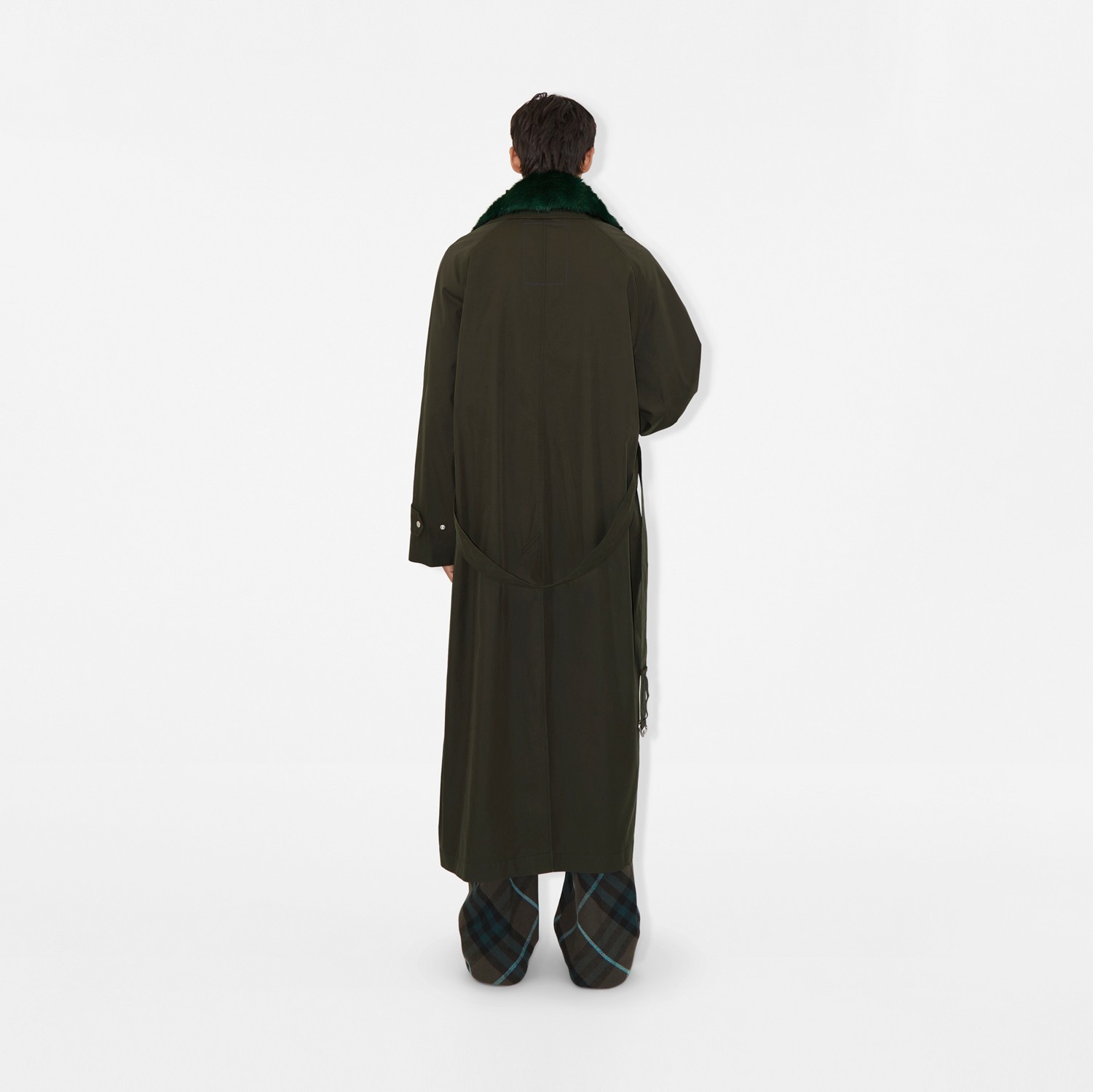 亚洲版型人造皮草衣领轻便大衣 (水獭棕) - 男士 | Burberry® 博柏利官网