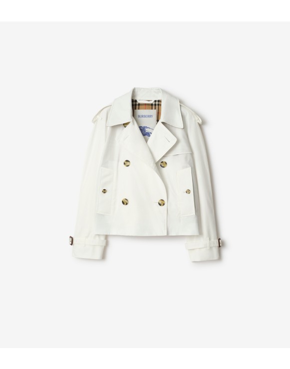 Cropped Tropical Gabardine Mayfair Trench Jacket