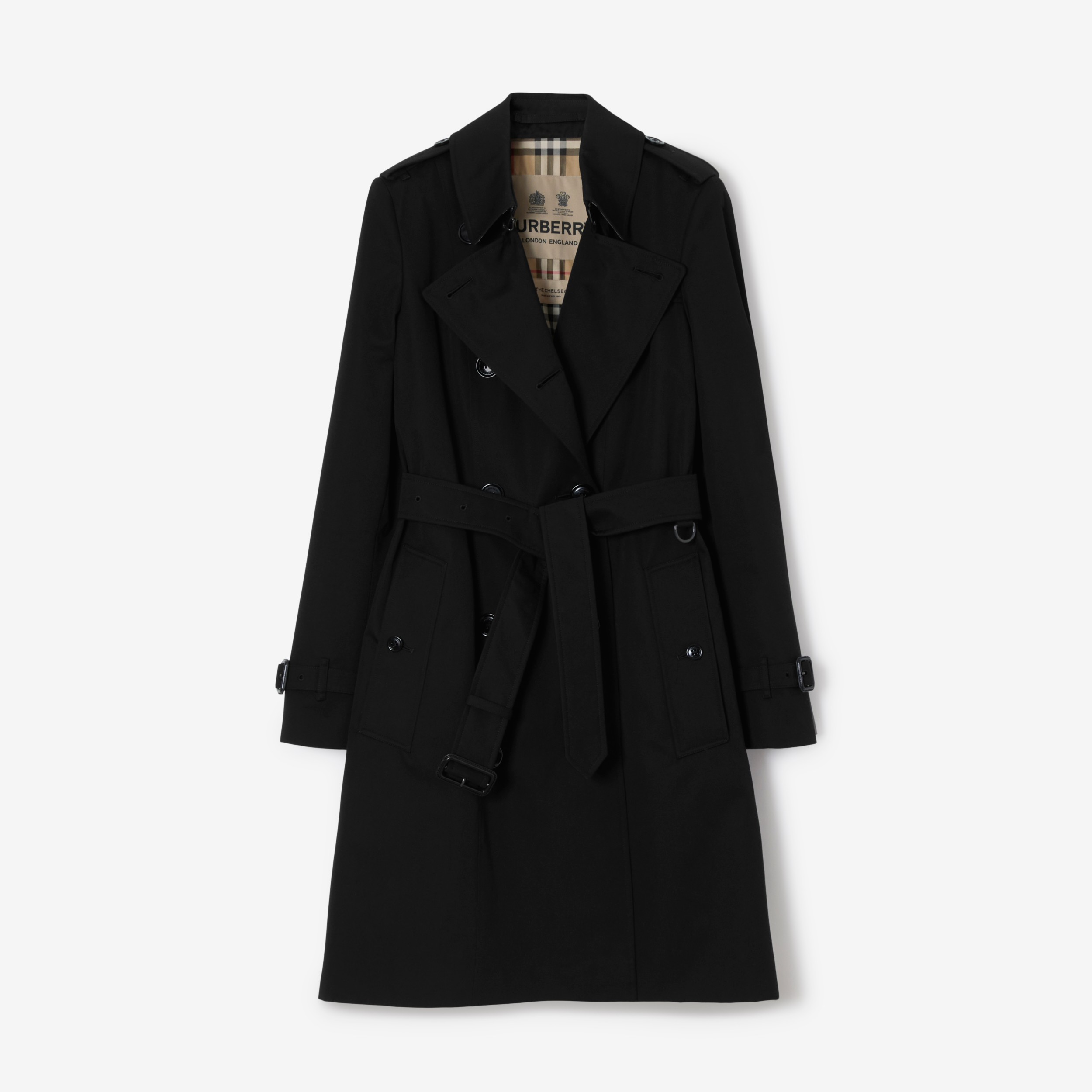 Mid-length Chelsea Heritage Trench Coat in Black - Women | Burberry®  Official