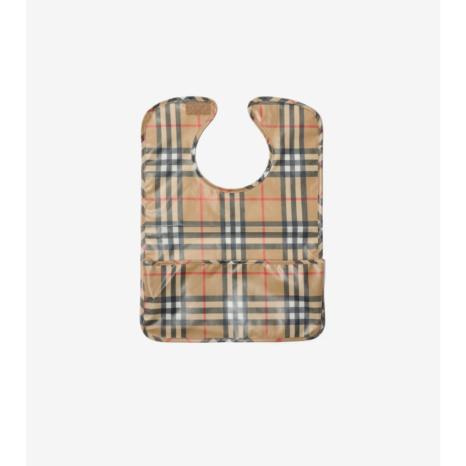 チェック コーティングコットン ビブ