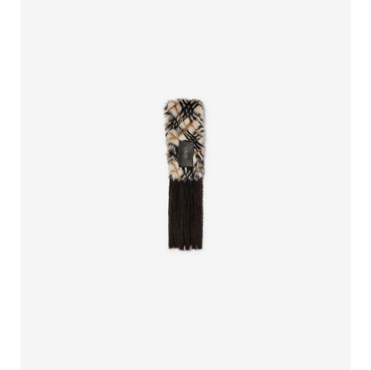 Sciarpa sottile in shearling Check