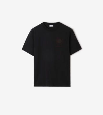 Sun Cotton T-shirt in Black - Men | Burberry® Official