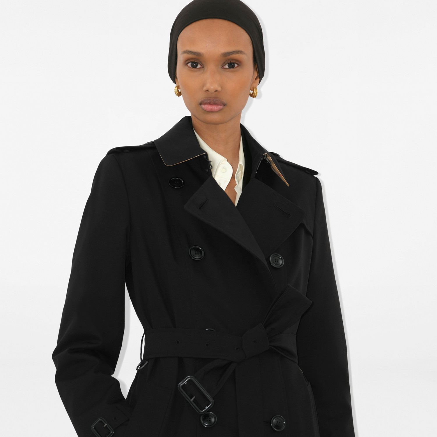 Mid-length Chelsea Heritage Trench Coat in Black - Women Mid-length Chelsea Heritage Trench Coat in Black - Women