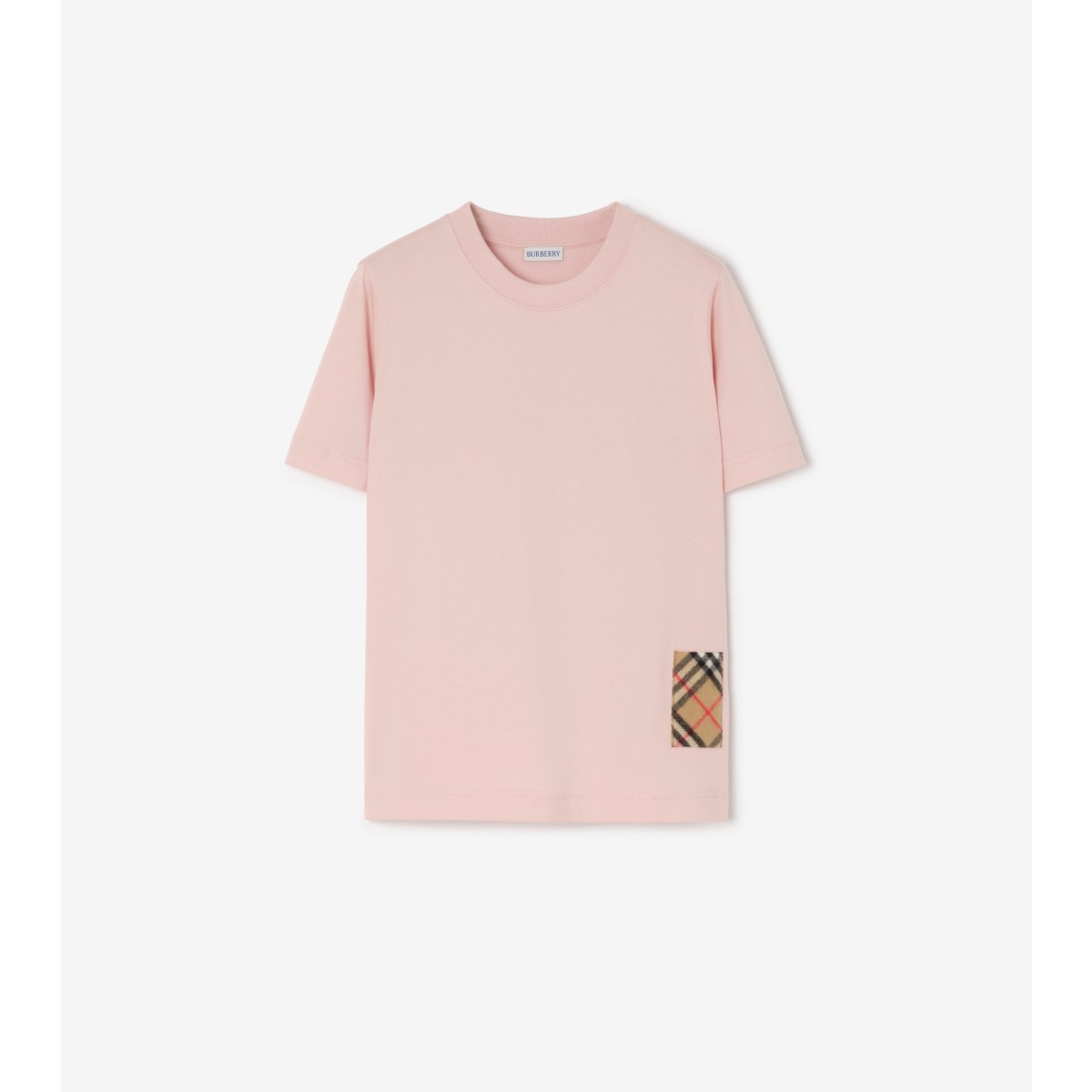  Check Label Cotton T-shirt