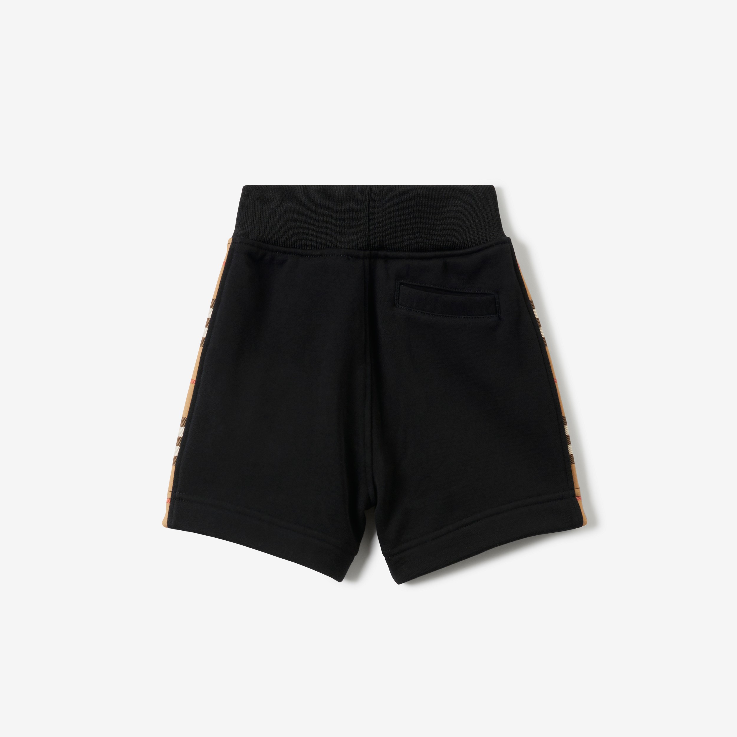 Pantaloncini in cotone con inserti Check (Nero) - Bambini | Sito ufficiale Burberry® - 2