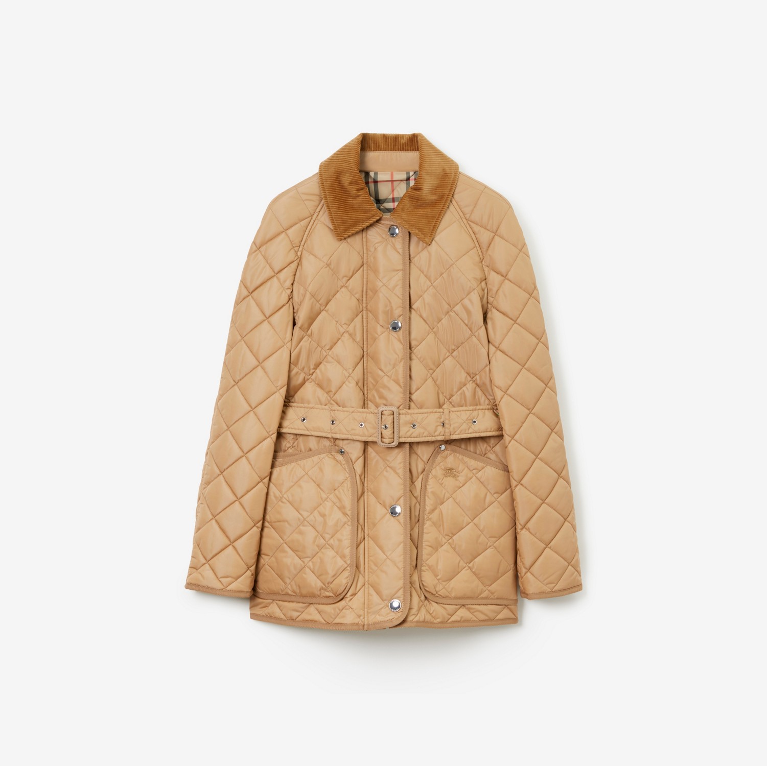 Quilted Nylon Barn Jacket in Archive beige - Women | Burberry® Official