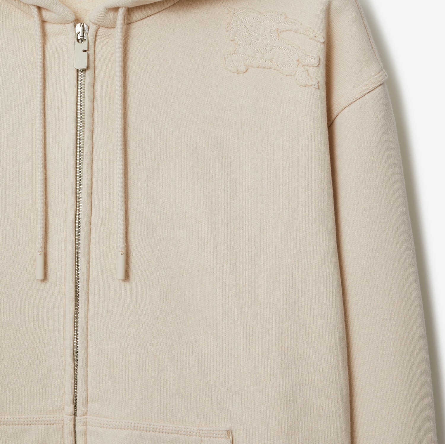 Cotton Zip Hoodie in Soap - Men | Burberry® Official Cotton Zip Hoodie in Soap - Men | Burberry® Official