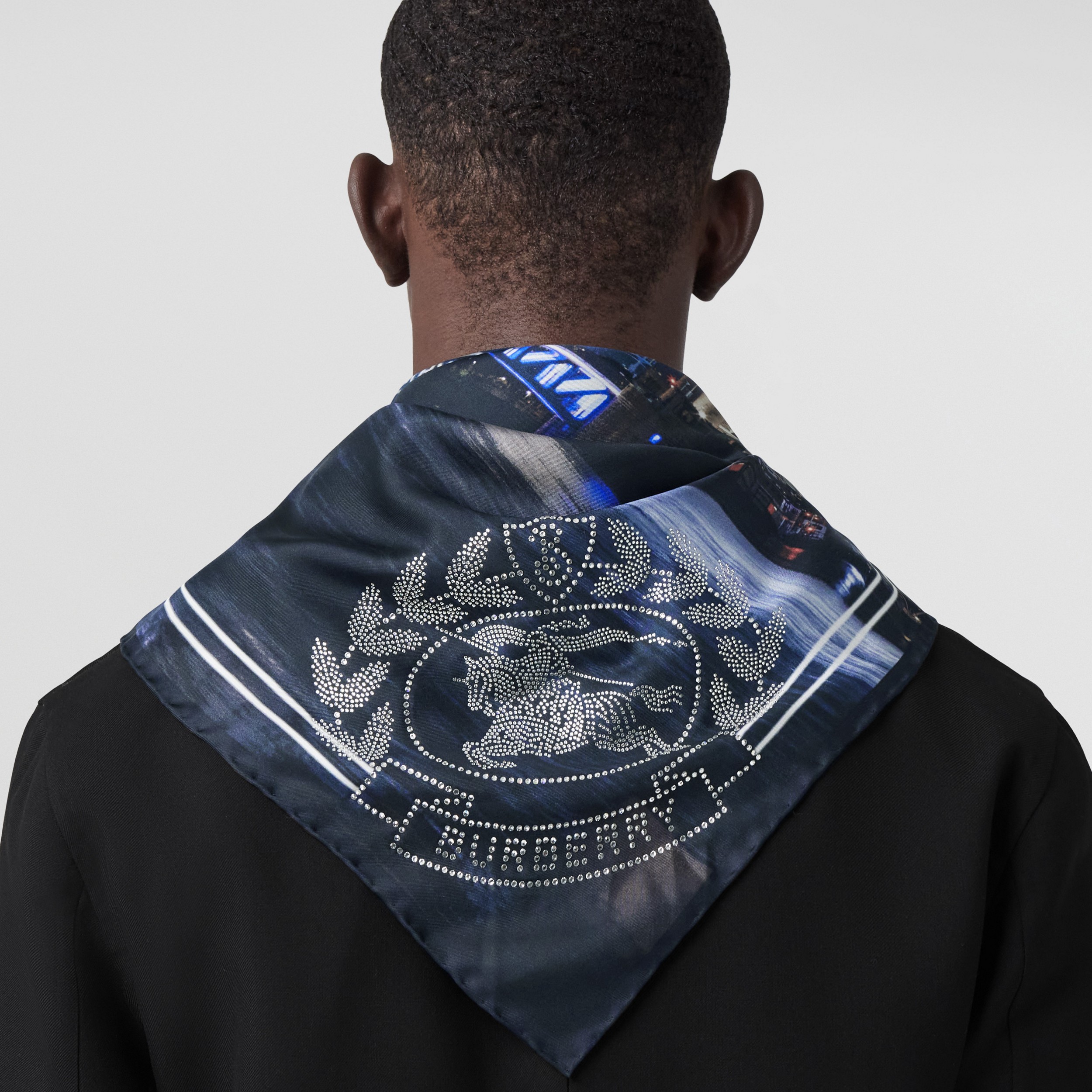 Crystal EKD Silk Twill Square Scarf in Multicolour | Burberry® Official - 4