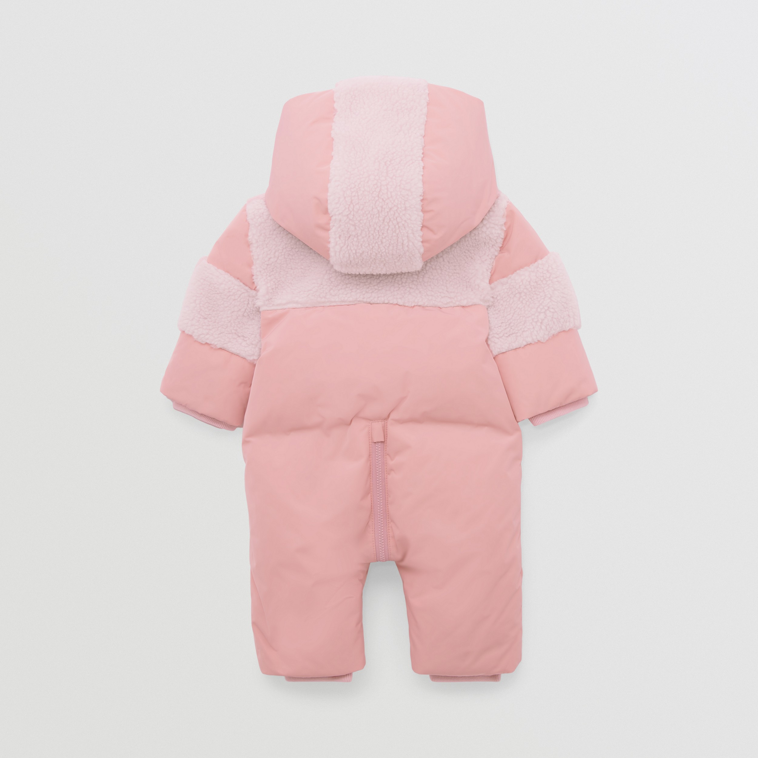 Thomas Bear Appliqué Hooded Puffer Suit in Light Blossom Pink - Children | Burberry® Official - 4