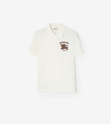 Knight Check Cotton Polo Shirt Chalk ®