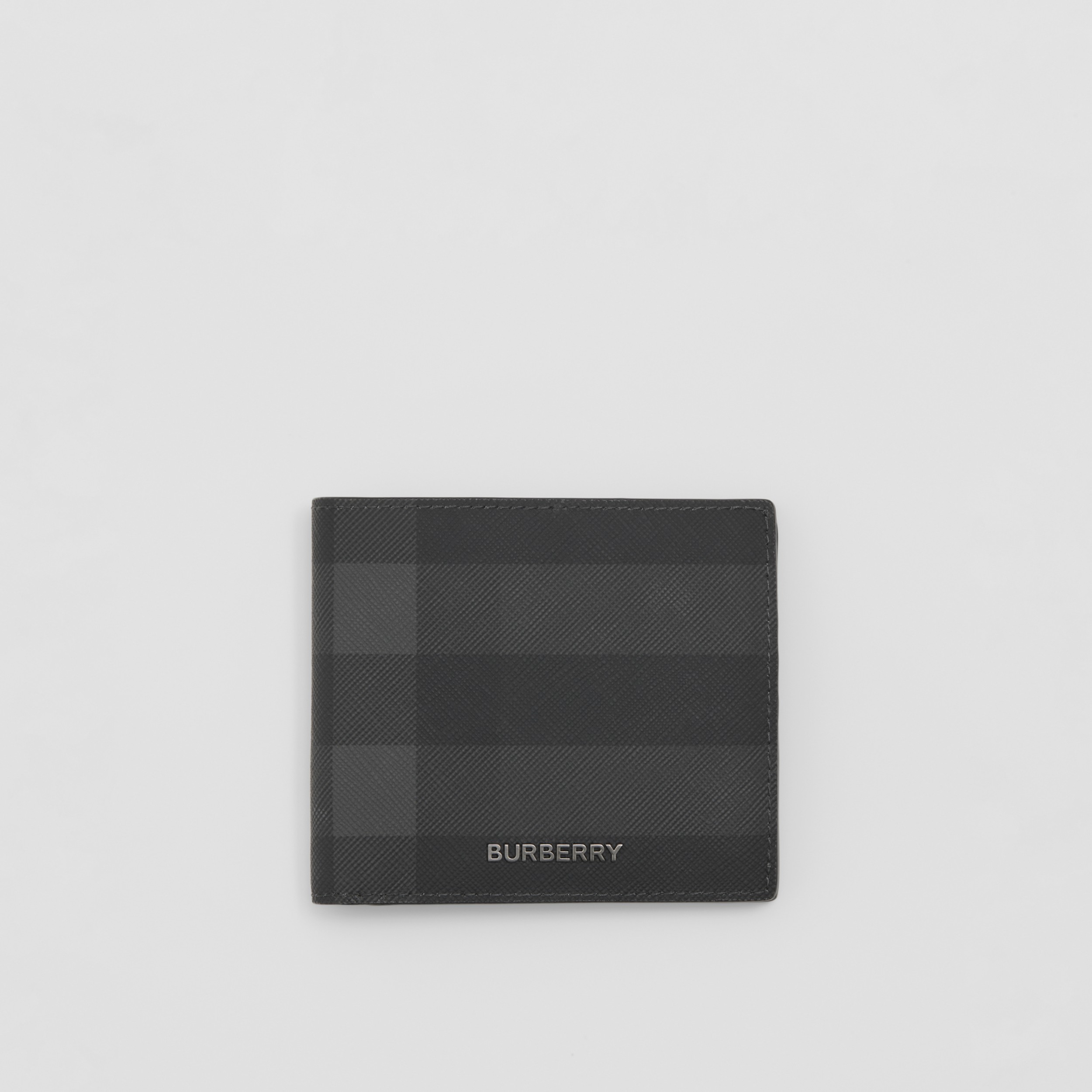 Charcoal Check Bifold Coin Wallet - Men | Burberry® Official - 1