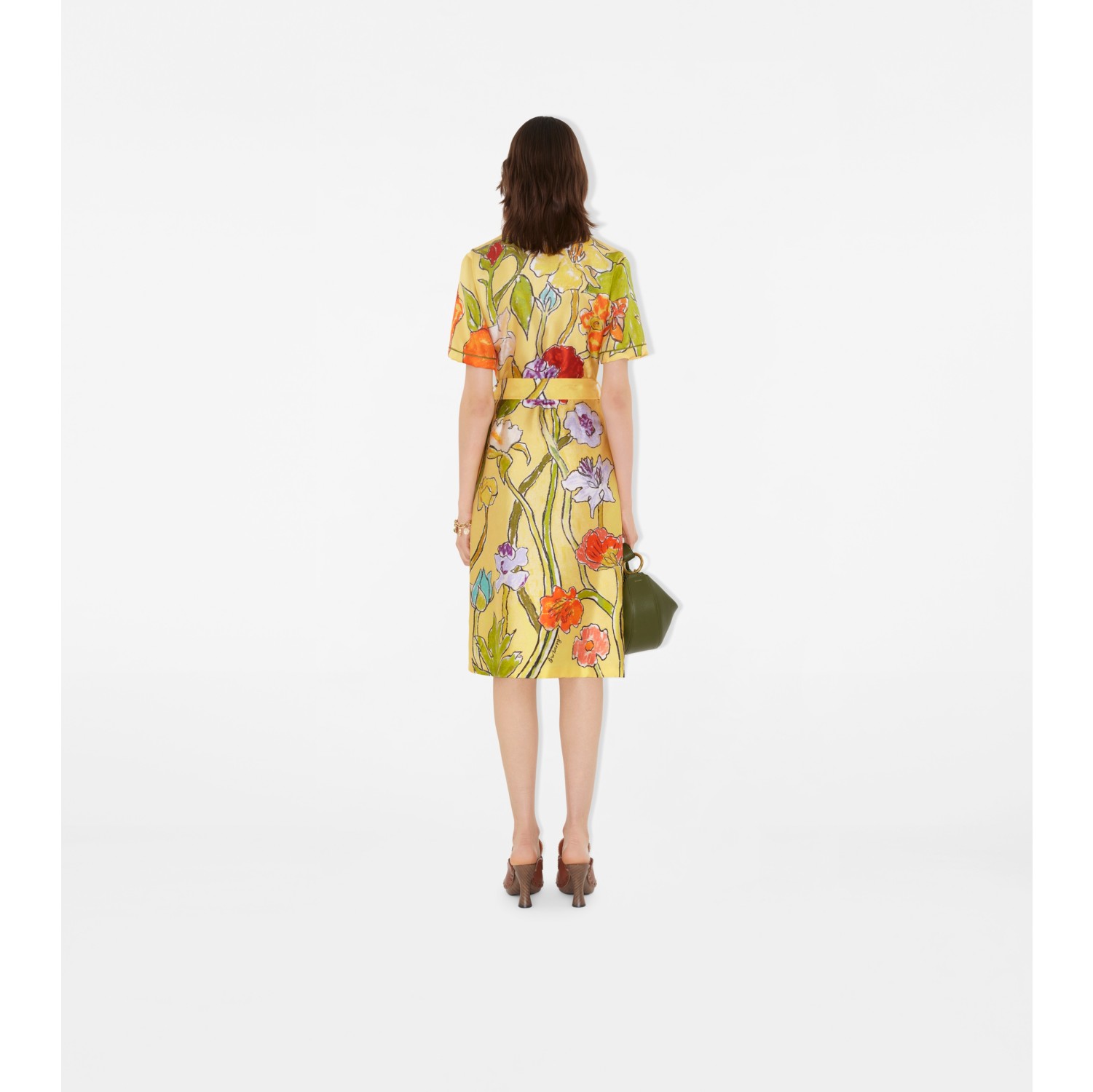 Highgrove Cascading Flowers Silk Shirt Dress