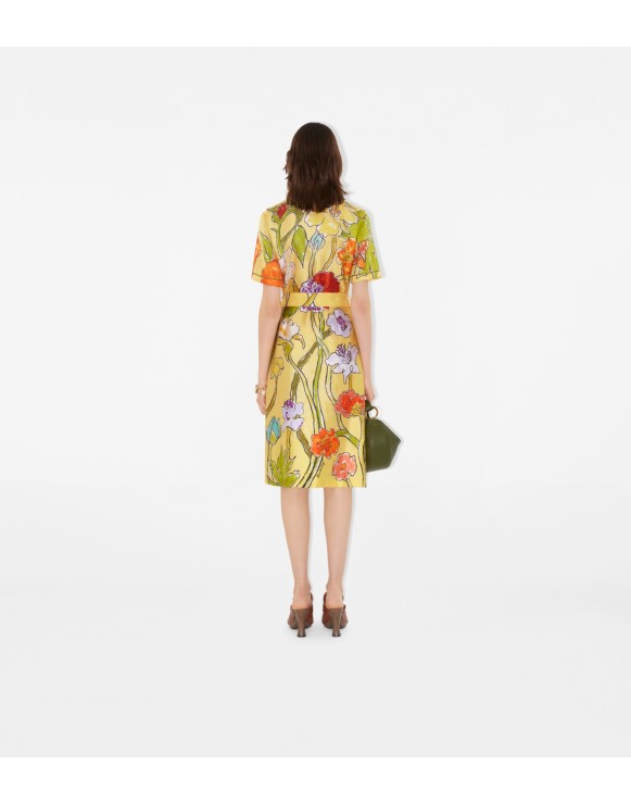 Highgrove Cascading Flowers Silk Shirt Dress