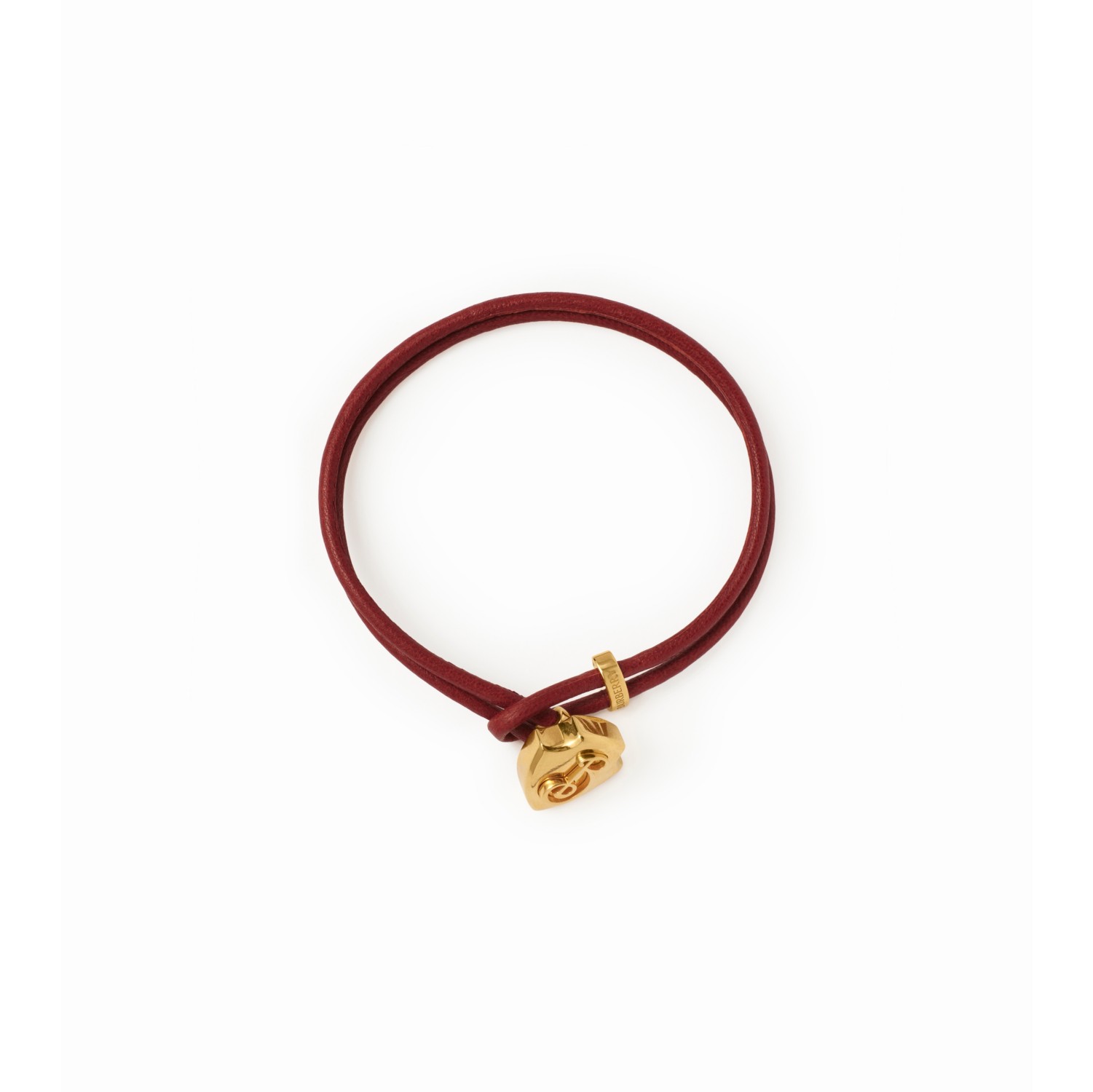 Leather B Shield Bracelet in Gold rust Women Burberry Official