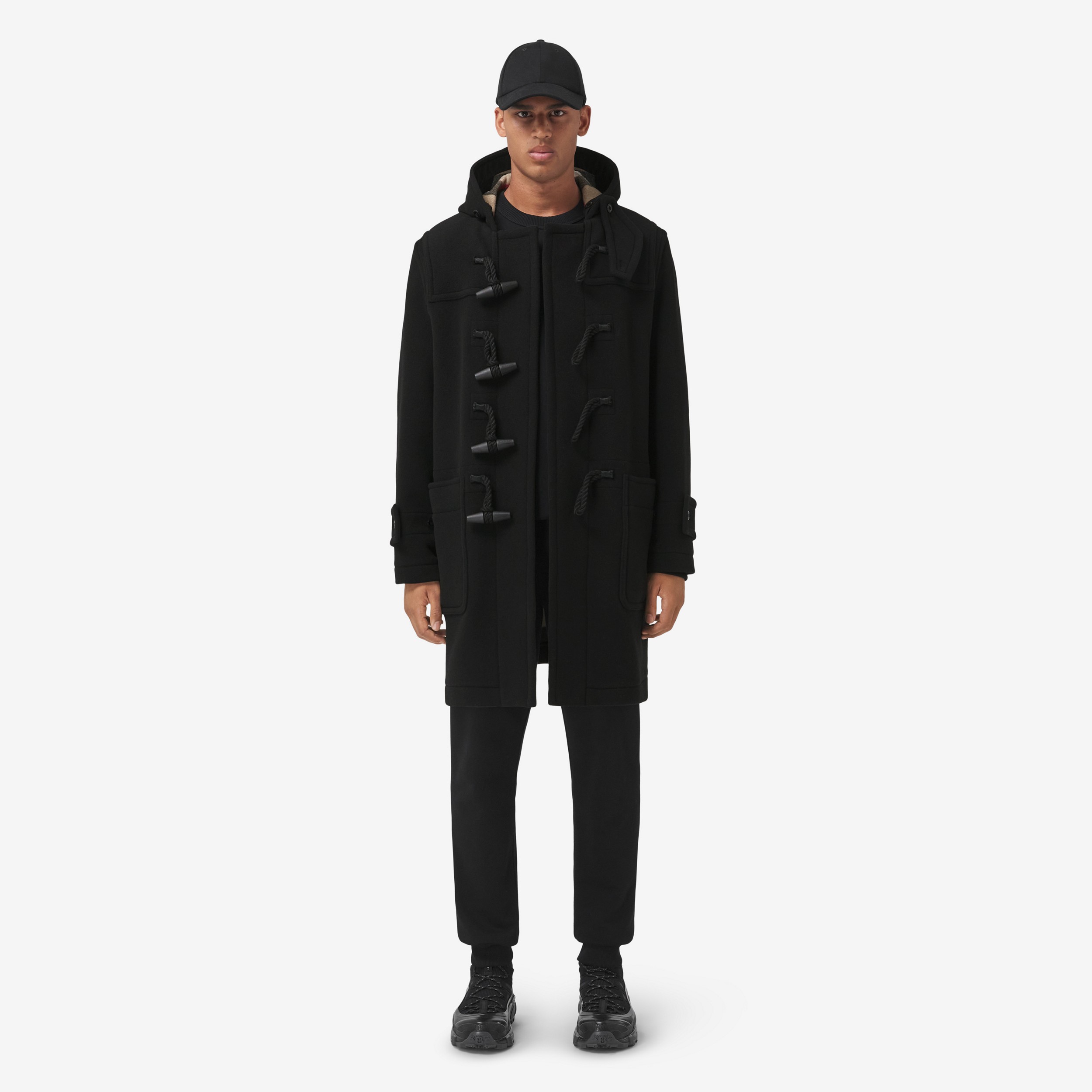 Technical Wool Duffle Coat in Black - Men | Burberry® Official - 2