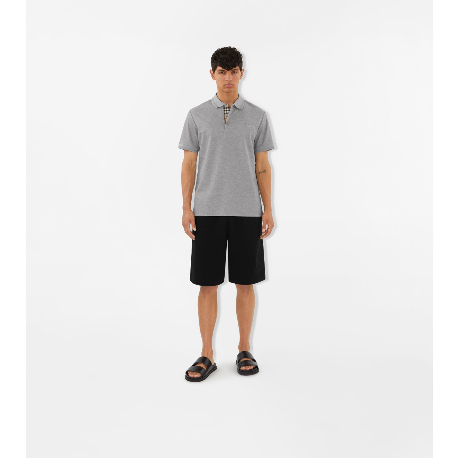 Burberry best sale grey polo