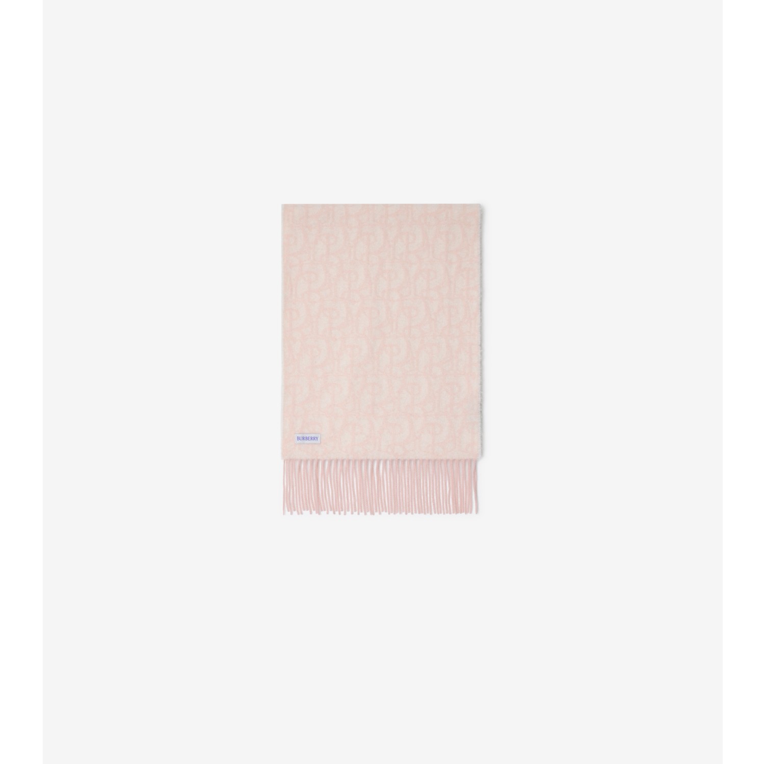 B Charm Cashmere Scarf in Peony pink | Burberry® Official