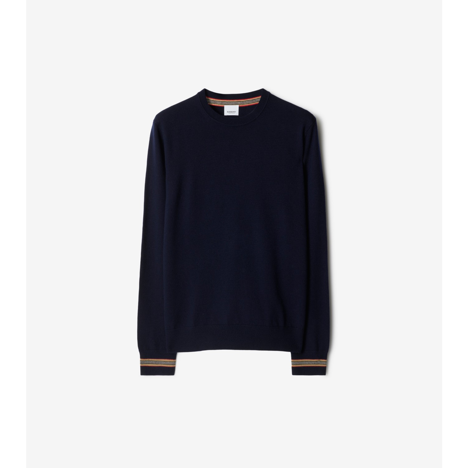Wool Sweater in Navy - Men | Burberry® Official