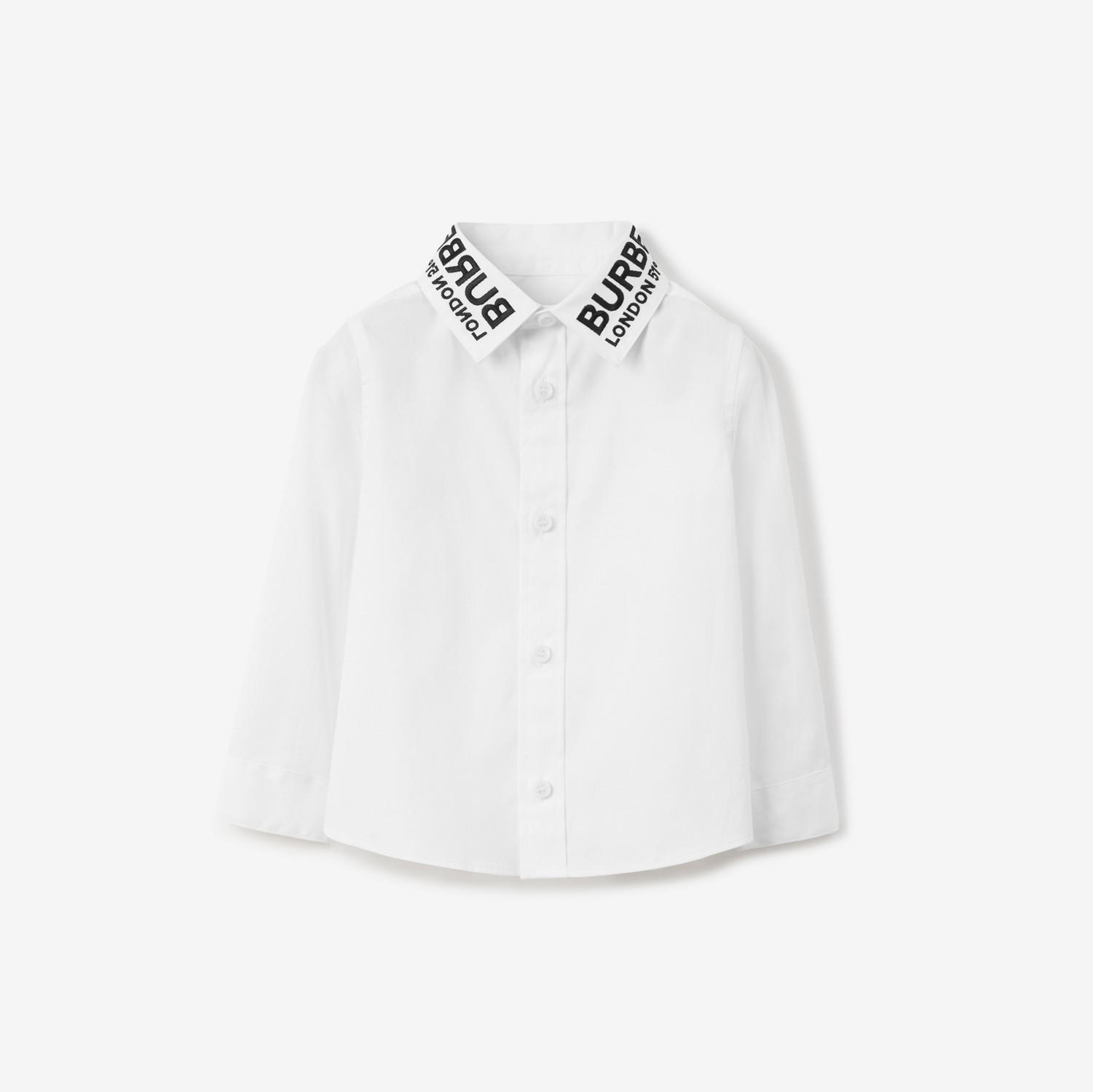Chemise en coton avec coordonnées (Blanc) - Enfant | Site officiel Burberry®