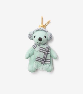 BURBERRY トーマスベア カシミアウール セーター Thomas Bear Wool Sweater in Light grey melange | Burberry® Official