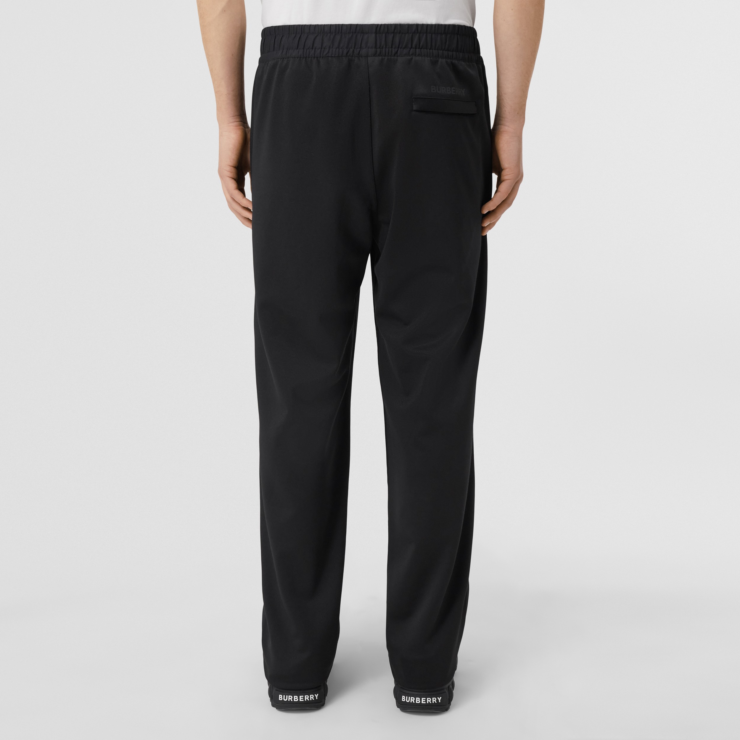 Logo Print Cotton Blend Jogging Pants in Black - Men | Burberry® Official - 3