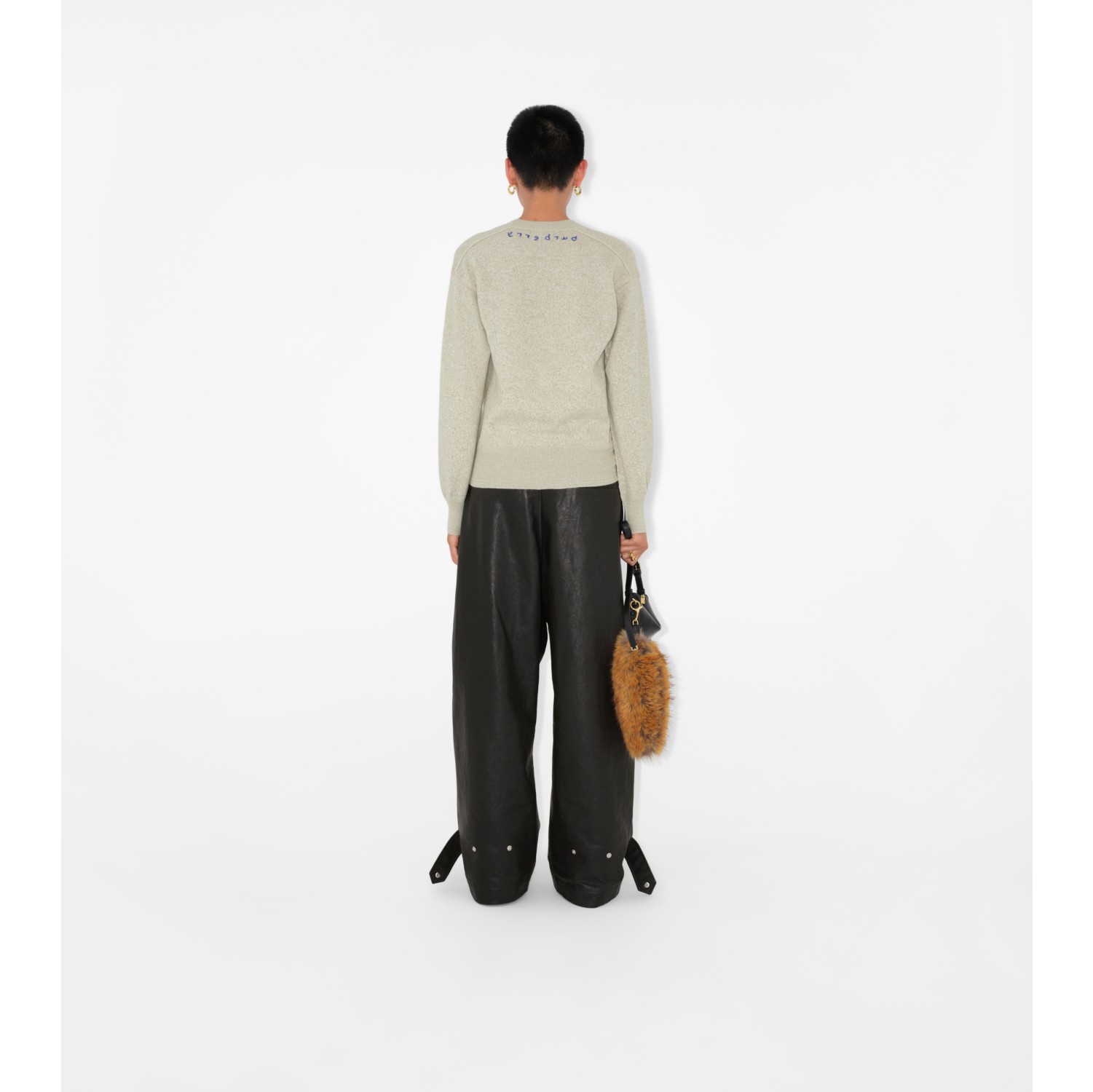Wool Sweater in Wheat Women Burberry® Official