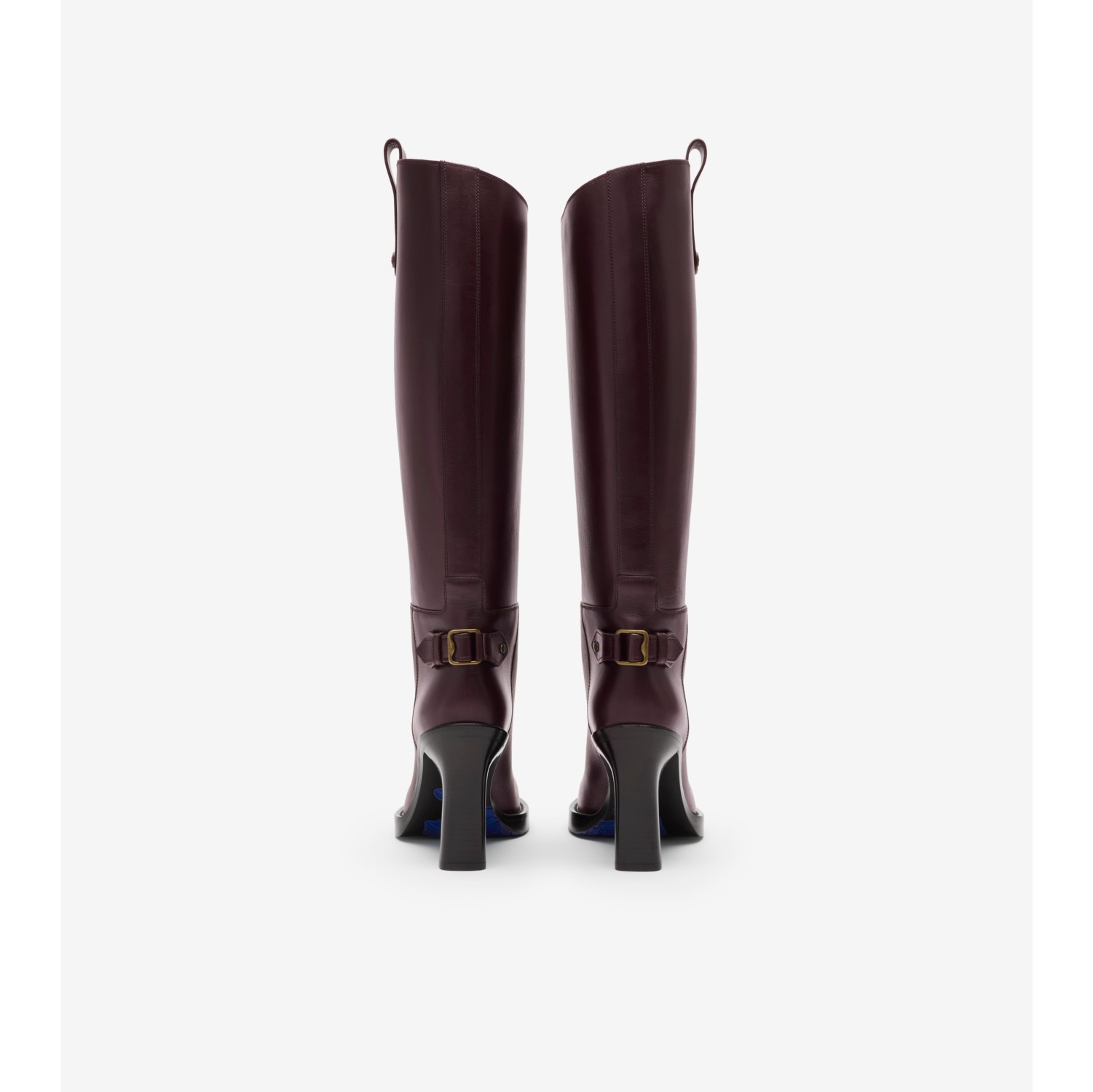 Leather Cavalier Heel Boots
