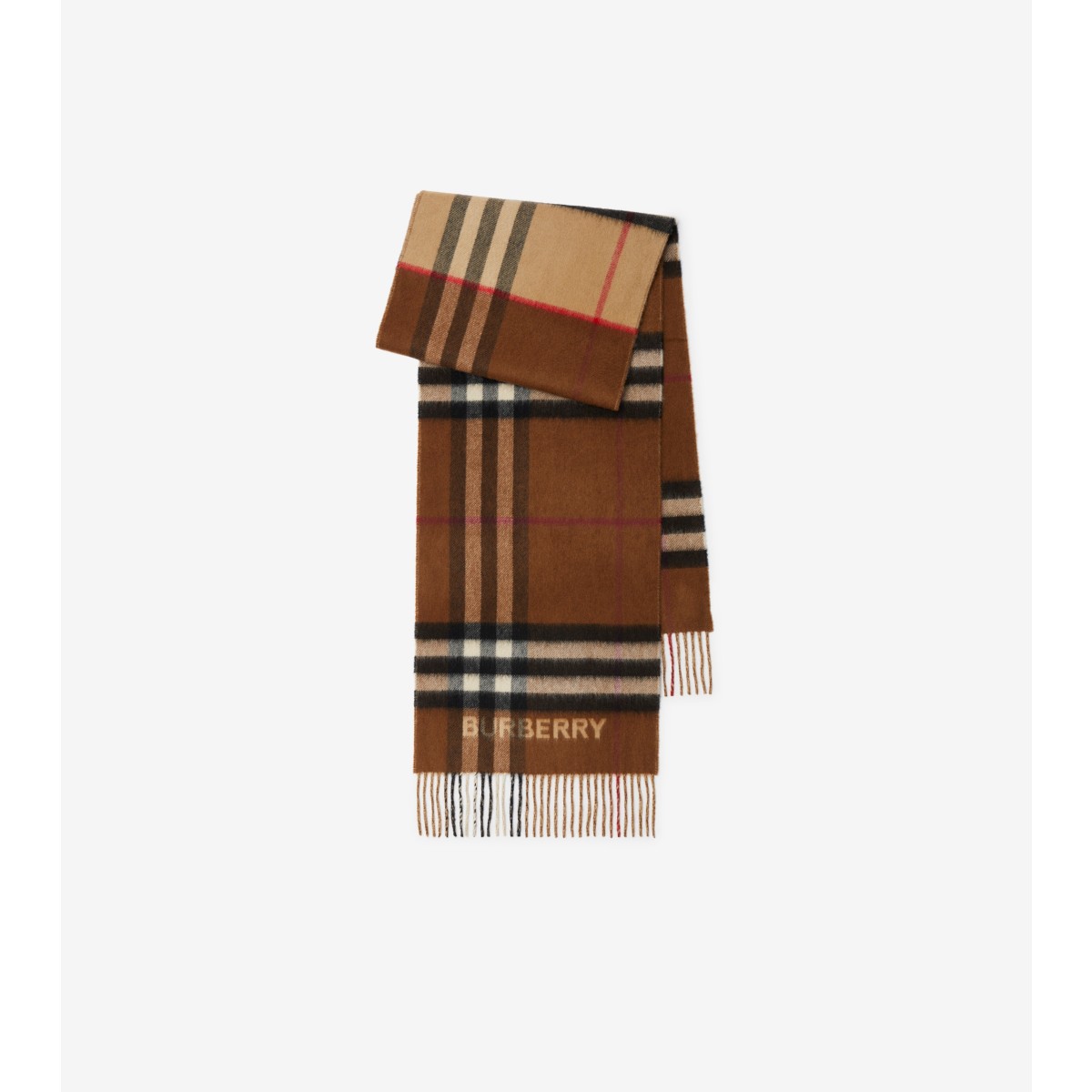  Check Contrast Cashmere Scarf