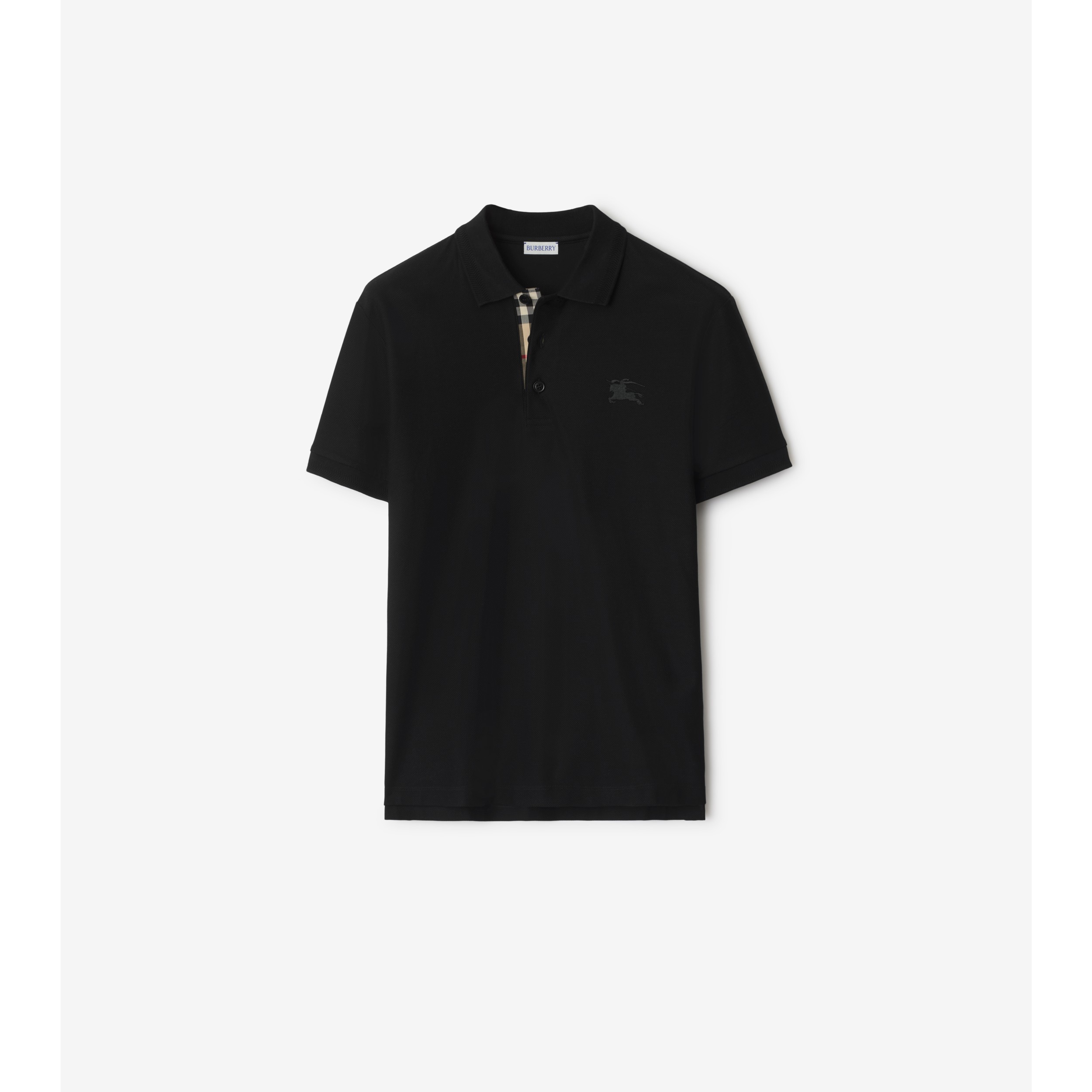 BURBERRY ポロシャツ Mサイズ Cotton Polo Shirt in Coal blue - Men | Burberry® Official