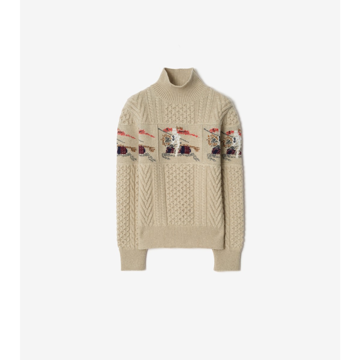  EKD Aran Knit Wool Sweater