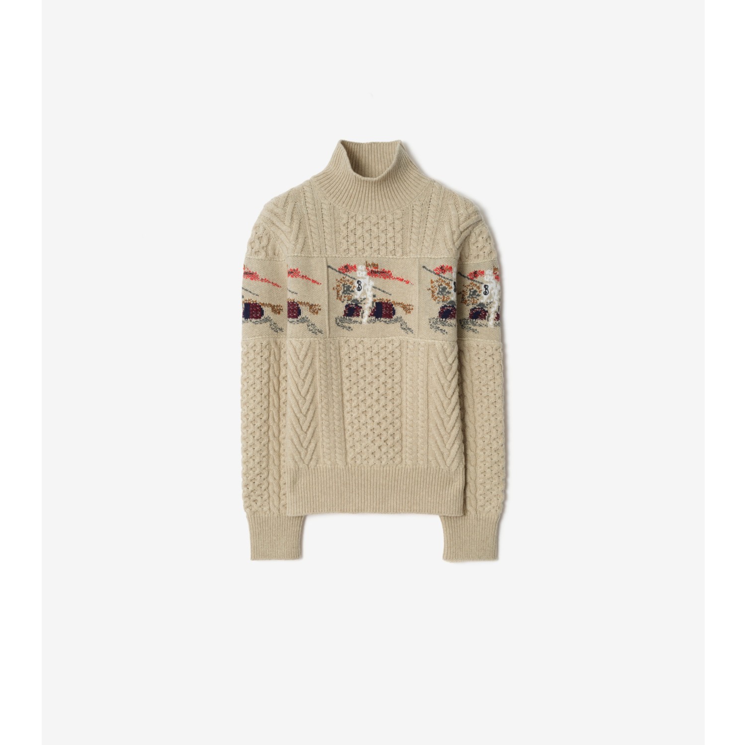 EKD Aran Knit Wool Sweater