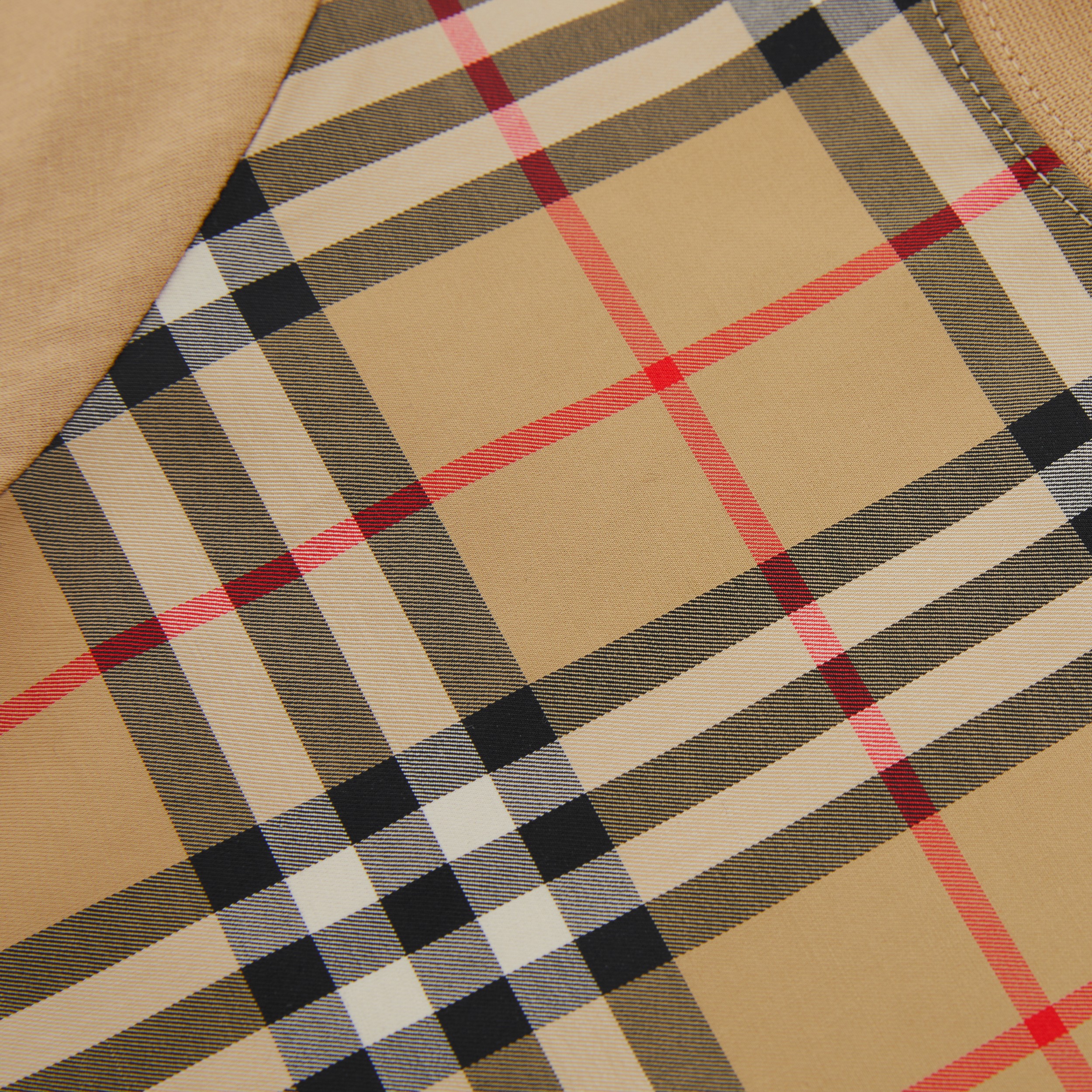 Vintage Check Panel Cotton T-shirt in Archive Beige - Children | Burberry® Official - 2