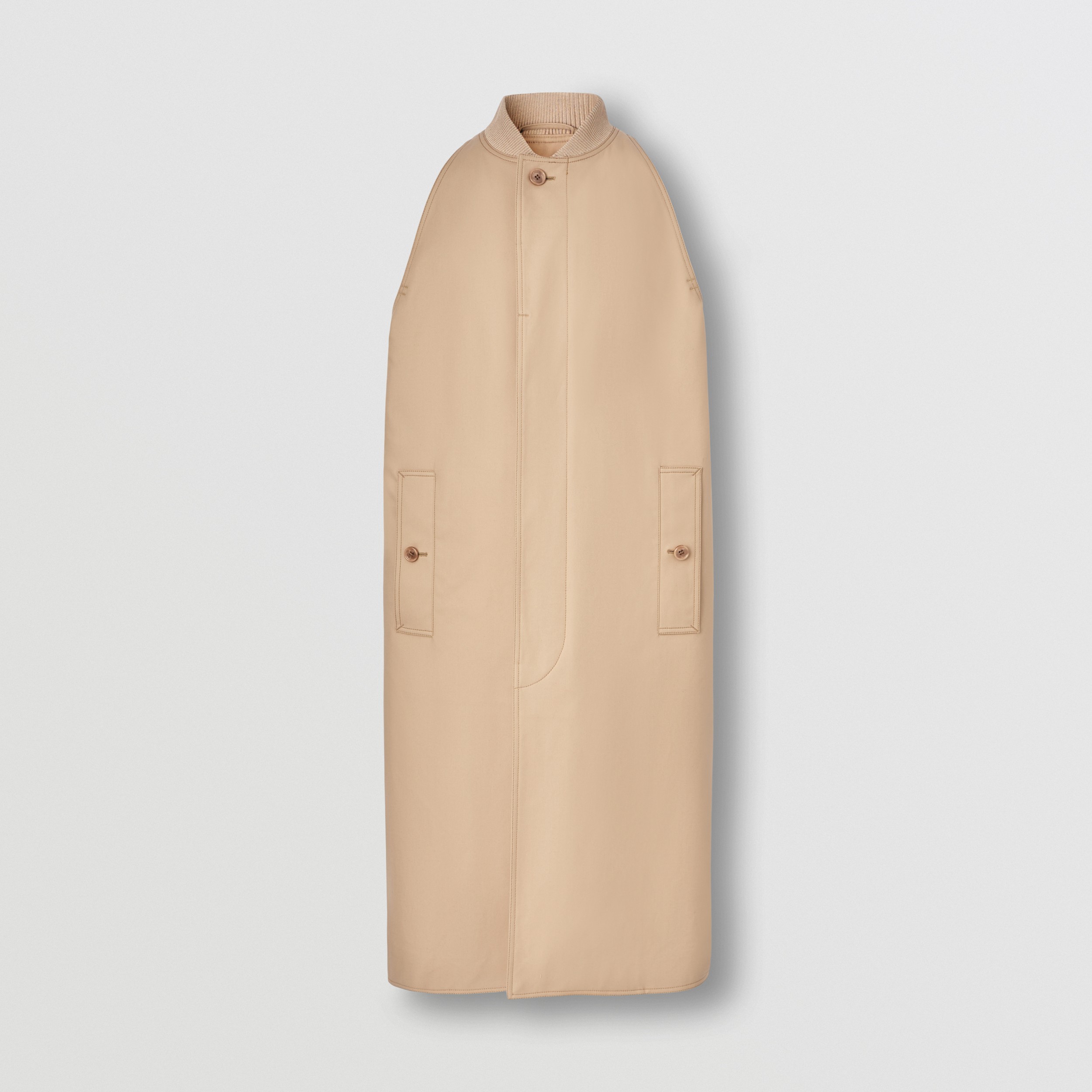 Sleeveless Cotton Gabardine Car Coat in Soft Fawn - Men | Burberry® Official - 4