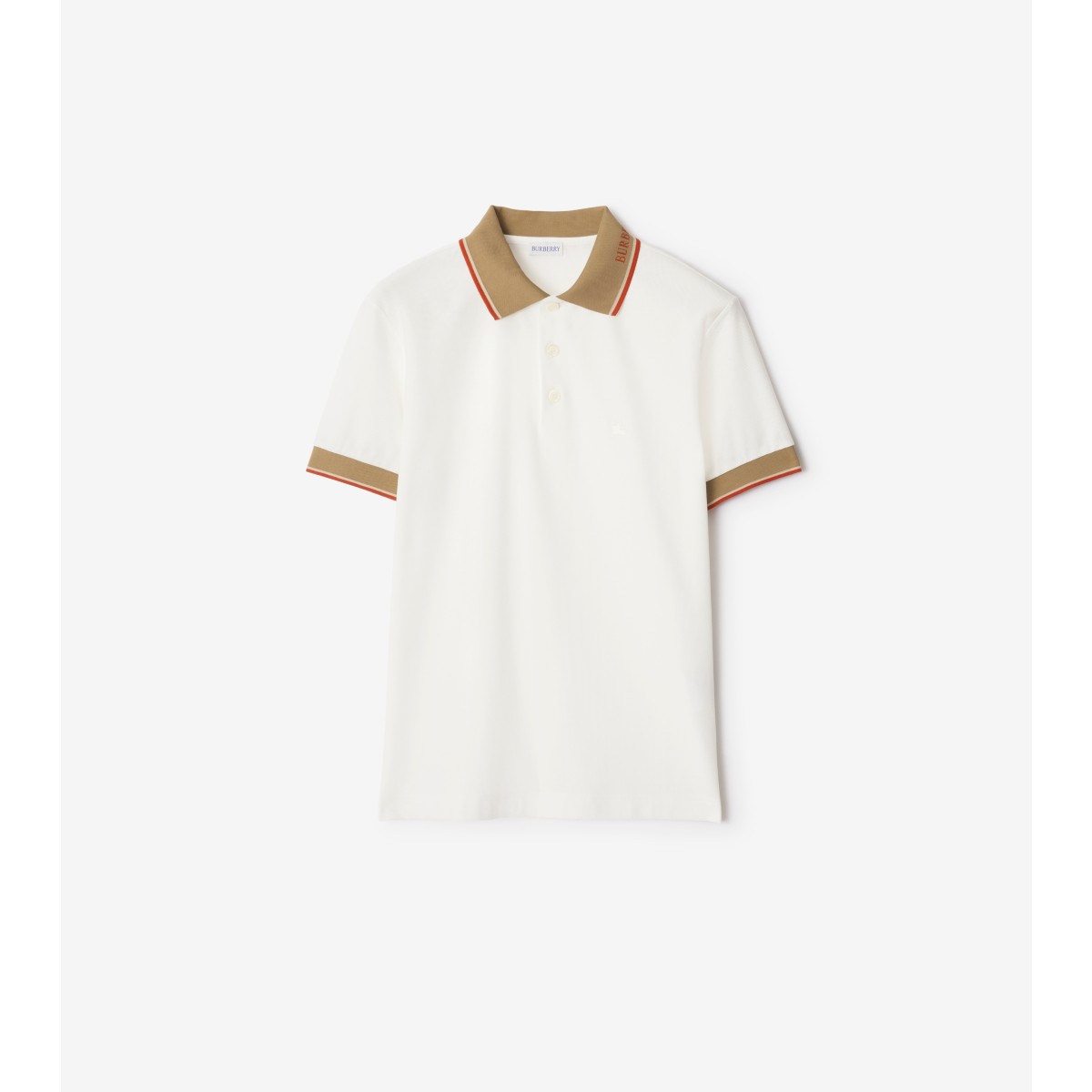  Embroidered Logo Collar Cotton Polo Shirt