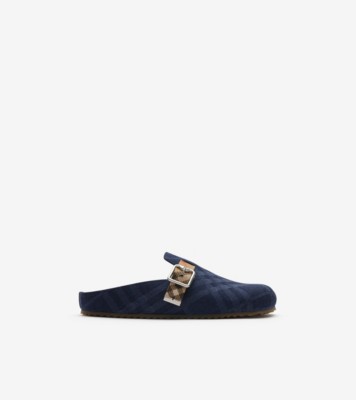 Check Denim Urchin Clogs in Navy - Men | Burberry® Official