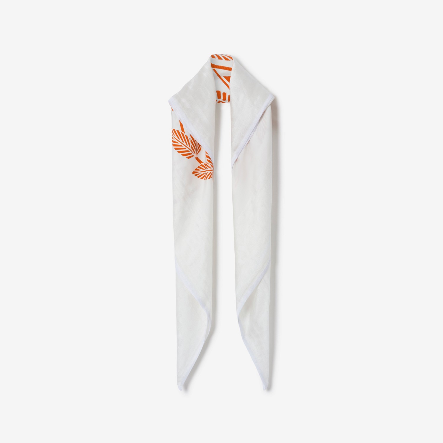 Pañuelo cuadrado en seda con EKD (Blanco) | Burberry® oficial